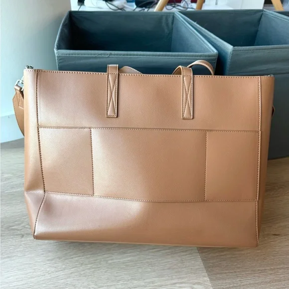 Calpak Haven 16" Laptop Tote Bag in Toffee - Picture 3 of 11